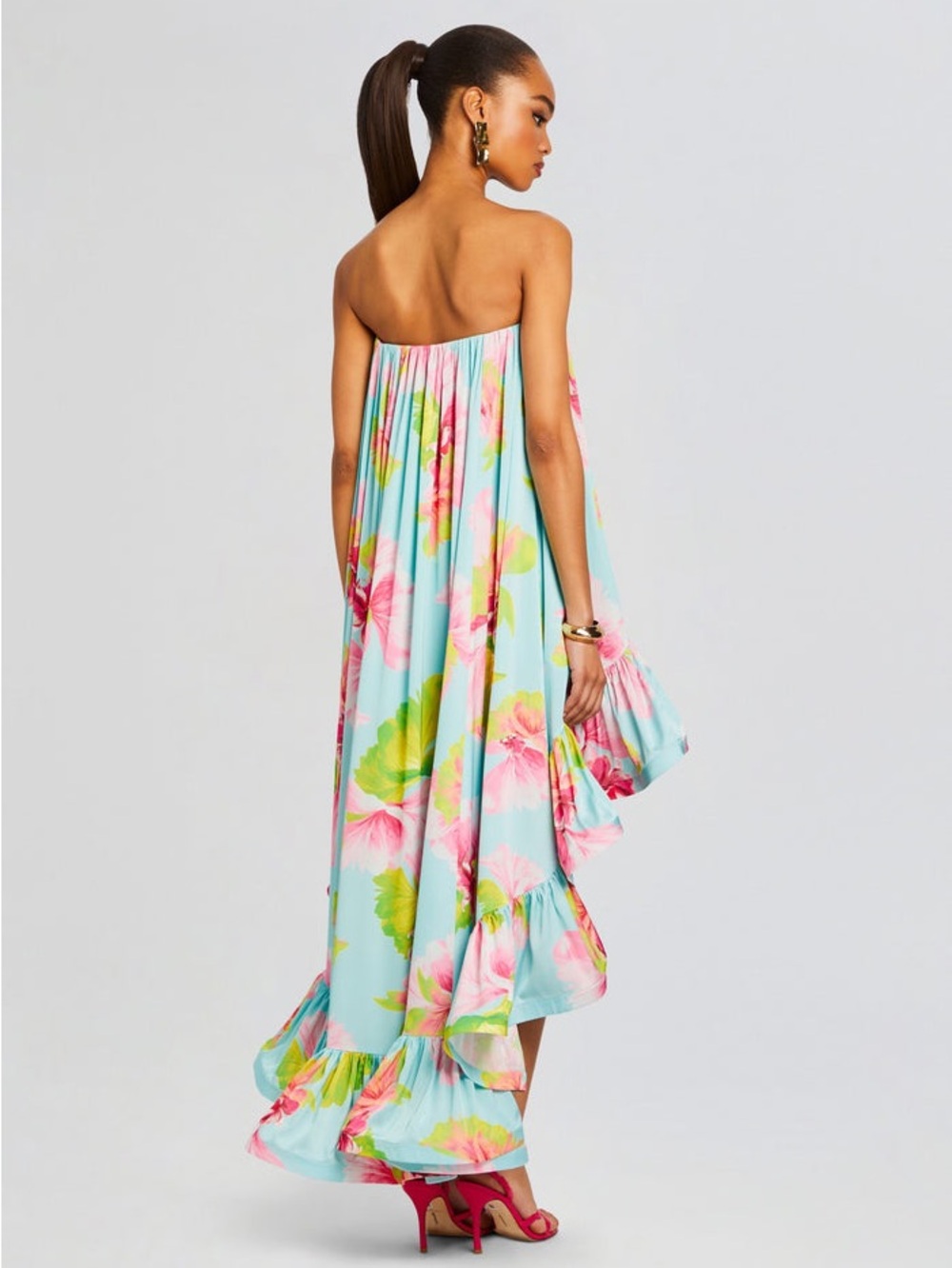 Hemant & Nandita Tropical Floral High-Low Dress | REVOLVE | NWT - Picture 5 of 5